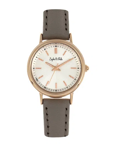 Sophie And Freda Berlin Quartz Silver Dial Ladies Watch Sf4806 In Grey/pink/silver Tone/rose Gold Tone/gold Tone