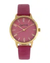 Sophie And Freda Vancouver Quartz Pink Dial Ladies Watch Sf4903 In Pink/gold Tone