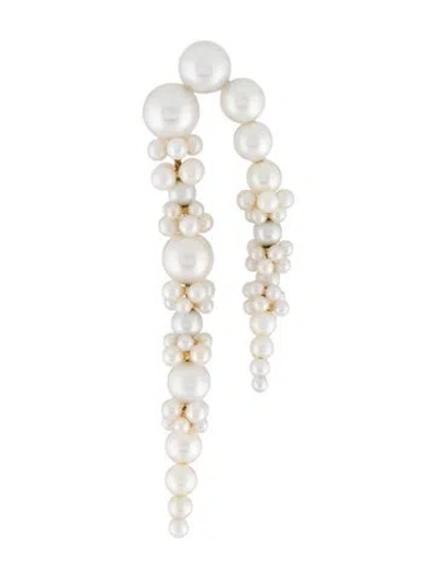 Pre-owned Sophie Bille Brahe 14k Pearl Grand Palais De Nuit Single Drop Earring In Multi