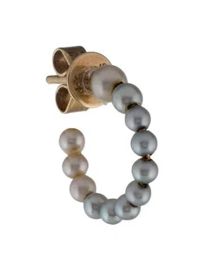 Pre-owned Sophie Bille Brahe 14k Pearl Hoop Single Earring In Multi