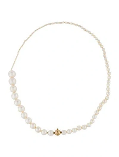 Pre-owned Sophie Bille Brahe 14k Pearl Peggy Necklace, 16" In Multi