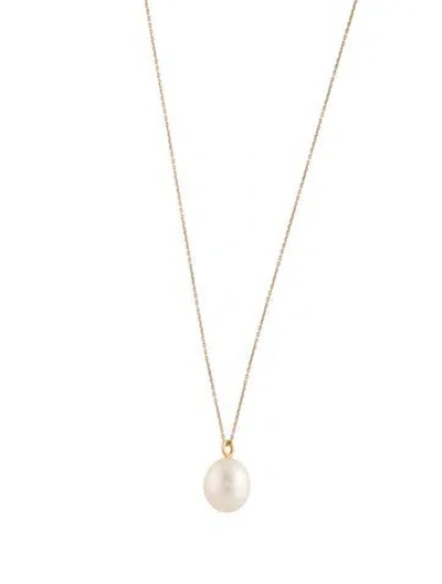 Pre-owned Sophie Bille Brahe 14k Perle Poire Simple Pendant Necklace, 17" In Multi
