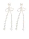 Sophie Bille Brahe 14k Recycled Yellow Gold Bow Rosette Pearl Earrings In Neutrals