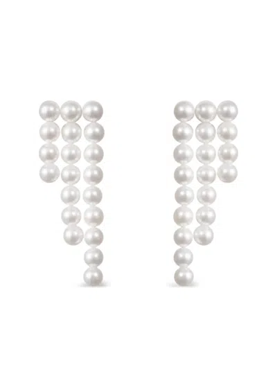 SOPHIE BILLE BRAHE 14K RECYCLED YELLOW GOLD LA VALSE TROIS TEMPS PEARL EARRINGS