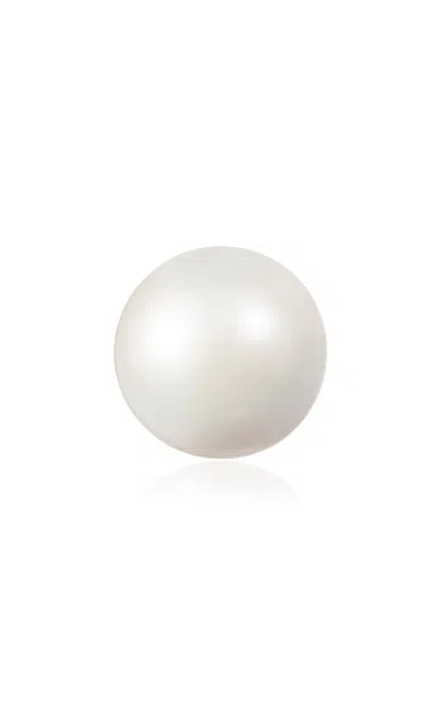 Sophie Bille Brahe 14k Recycled Yellow Gold Moon Single Earring In White
