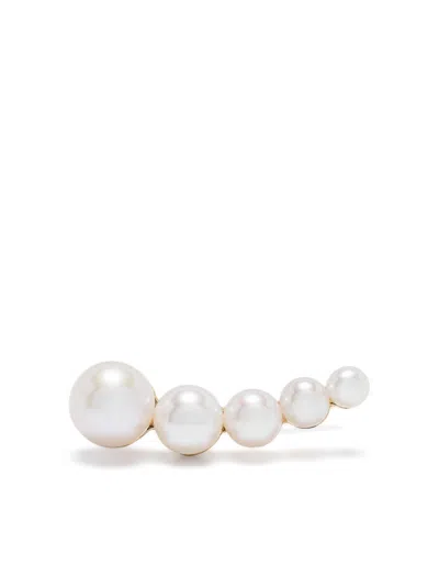 Sophie Bille Brahe 14kt Yellow Gold Bise Freshwater Pearls Single Earring In Neutrals