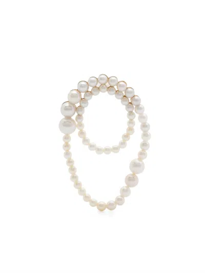 Sophie Bille Brahe 14k Yellow Gold Embrassée Earrings In 14k Yg Pearls