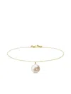 Sophie Bille Brahe 14k Yellow Gold L'adorable À Pied Pearl Anklet In Gold