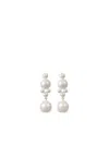 Sophie Bille Brahe Luna 14k Yellow Gold Pearl Earrings In Silver