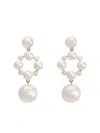 Sophie Bille Brahe 14k Yellow Gold Nebula Pearl Earrings In White