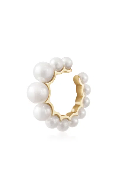 Sophie Bille Brahe 14k Yellow Gold Pearl Bracelet In White