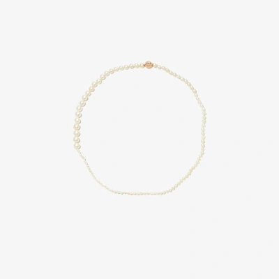 Sophie Bille Brahe 14k Yellow Gold Petite Peggy Pearl Necklace
