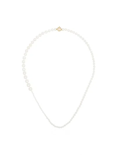 Sophie Bille Brahe 14kt Gold Pearl Necklace In White