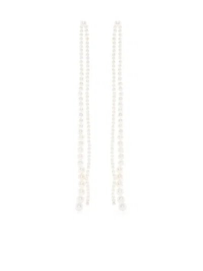 Sophie Bille Brahe Promenade De Perles 14kt Gold Pearl Drop Earrings In White