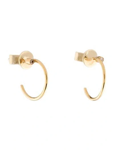 Pre-owned Sophie Bille Brahe 18k Diamond Hoop Earrings In Multi