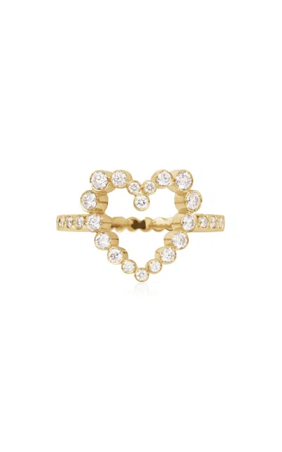 Sophie Bille Brahe 18k Recycled Yellow Gold Heart Ensamble Ring