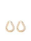 SOPHIE BILLE BRAHE 18K YELLOW GOLD PETITE COURANT DIAMOND HOOP EARRINGS