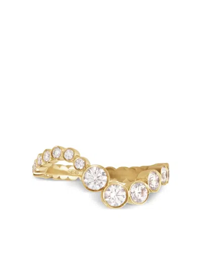 Sophie Bille Brahe 18kt Recycled Yellow Gold Ensemble Ocean Diamond Ring