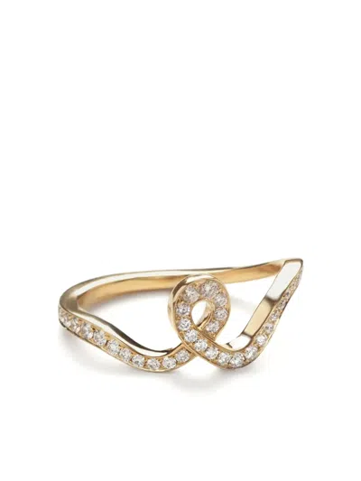 Sophie Bille Brahe 18kt Recycled Yellow Gold Ribbon Diamond Ring
