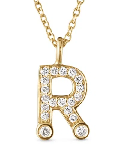 Sophie Bille Brahe 18kt Yellow Gold Petite R Pendant Necklace