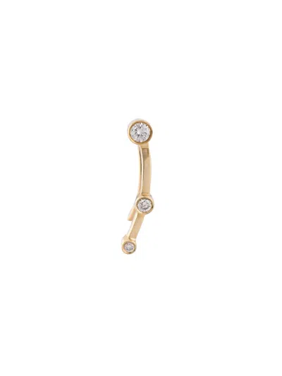 Sophie Bille Brahe 24kt Gold Calder Trois Diamond Earring In Yellow