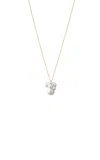 Sophie Bille Brahe Bisou Simple 14kt & Pearl Necklace In Gold
