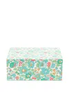 Sophie Bille Brahe Blue Floral Print Jewellery Box In Blue