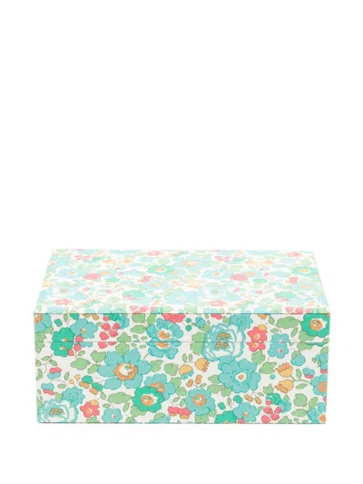 Sophie Bille Brahe Blue Floral Print Jewellery Box