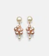 Sophie Bille Brahe Botticelli 14kt Gold Earrings With Pearls In White