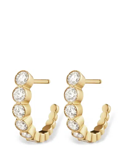Sophie Bille Brahe Boucle Diamond Hoop Earrings In Multi