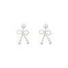 Sophie Bille Brahe Bow Earrings In 14k Recycled Yg,freshwater Pearls