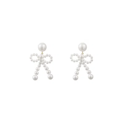 Sophie Bille Brahe Bow Earrings In Neutrals