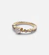 Sophie Bille Brahe Coeur Ensemble 18kt Gold Ring With Diamonds In Yellow Gold Pearl