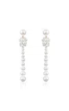 Sophie Bille Brahe Colonna 14k Yellow Gold Pearl  Earrings In White