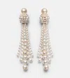 Sophie Bille Brahe Colonna Grande 14kt Gold Earrings With Pearls In Gold