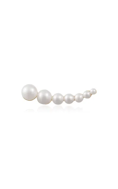 SOPHIE BILLE BRAHE CROISSANT 14K YELLOW GOLD PEARL  SINGLE EARRING