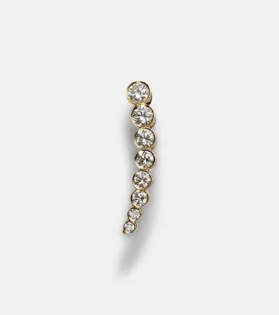 Sophie Bille Brahe Croissant De Lune 18kt Gold Single Earring With Diamonds
