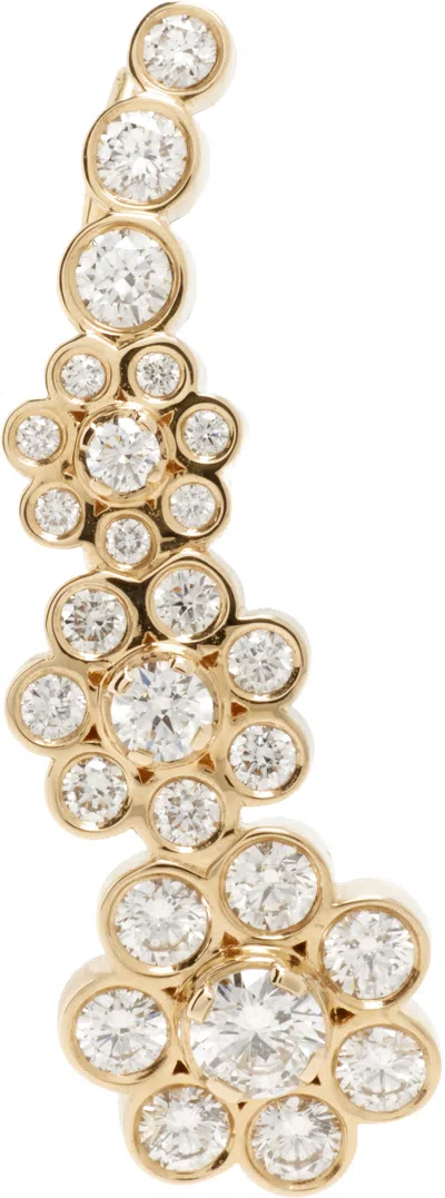 Sophie Bille Brahe Croissant Fleur Single Earring In Gold
