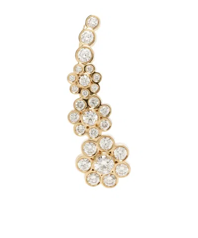 Sophie Bille Brahe Croissant Flower Single Earring In Gold