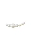 Sophie Bille Brahe Croissant Moon 14k Yellow Gold Pearl Left Earring In White