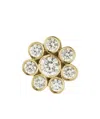 Sophie Bille Brahe Bellis Single 18kt Yellow Gold Earring With Diamonds In Multicolor