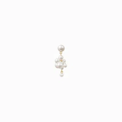 Sophie Bille Brahe Elegant Freshwater Pearl & 14kt Yellow Gold Necklace In Red