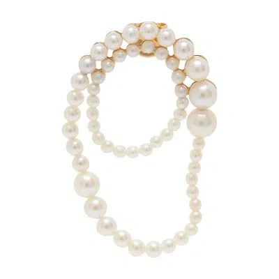 Sophie Bille Brahe Embrassée Earrings In White