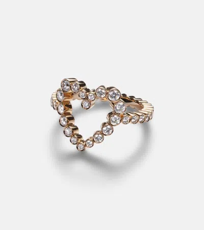 Sophie Bille Brahe Ensemble Coeur 18kt Gold Ring With Diamonds