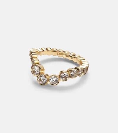 Sophie Bille Brahe Ensemble Ocean 18kt Gold Ring With Diamonds