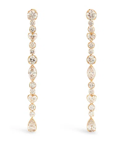 Sophie Bille Brahe Exclusive Yellow Gold And Diamond Amis De La Reine Drop Earrings