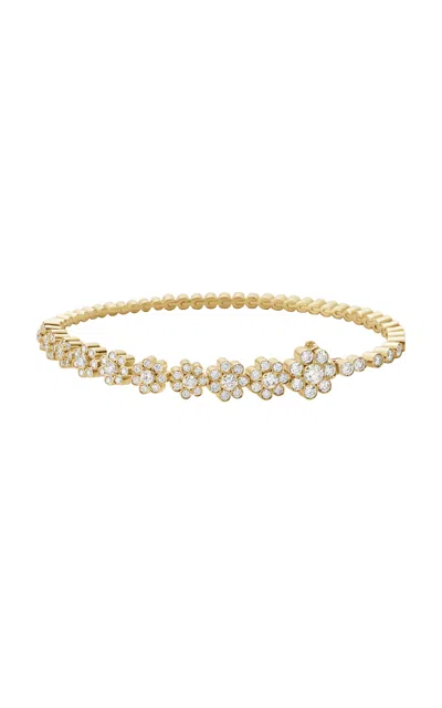 Sophie Bille Brahe Fleur De Tennis 18k Yellow Gold Diamond Bracelet