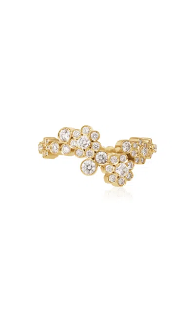 SOPHIE BILLE BRAHE FLEUR SPLASH 18K YELLOW GOLD DIAMOND RING