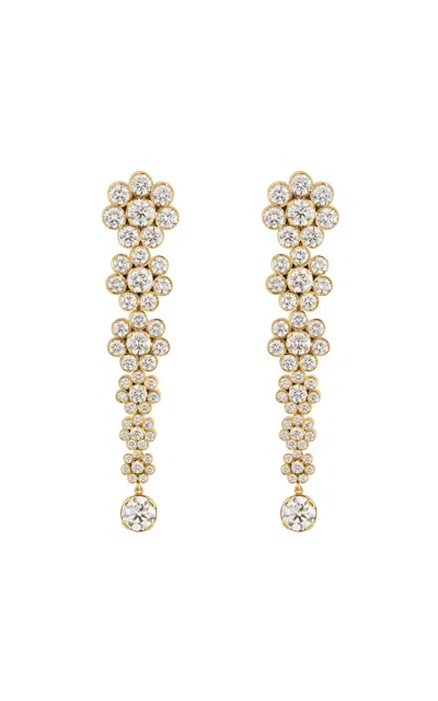 Sophie Bille Brahe Fontaine De Fleur 18k Yellow Gold Diamond Earrings