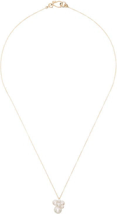 Sophie Bille Brahe Gold Bisou Simple Necklace In 14k Yg Pearls